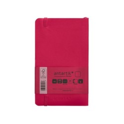Cuaderno con gomilla antartik notes tapa blanda a6 hojas lisas burdeos 100 hojas 80 gr fsc