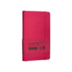 Cuaderno con gomilla antartik notes tapa blanda a6 hojas lisas burdeos 100 hojas 80 gr fsc