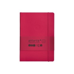 Cuaderno con gomilla antartik notes tapa blanda a5 hojas cuadricula burdeos 80 hojas 80 gr fsc