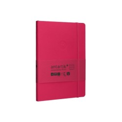Cuaderno con gomilla antartik notes tapa blanda a5 hojas cuadricula burdeos 80 hojas 80 gr fsc