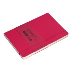 Cuaderno con gomilla antartik notes tapa blanda a5 hojas cuadricula burdeos 80 hojas 80 gr fsc