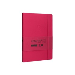 Cuaderno con gomilla antartik notes tapa blanda a5 hojas rayas burdeos 80 hojas 80 gr fsc