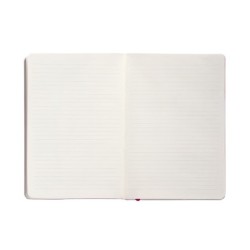 Cuaderno con gomilla antartik notes tapa blanda a5 hojas rayas burdeos 80 hojas 80 gr fsc