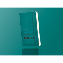 Cuaderno con gomilla antartik notes tapa blanda a6 rayas verde aguamarina 100 hojas 80 gr fsc