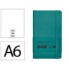 Cuaderno con gomilla antartik notes tapa blanda a6 hojas lisas verde aguamarina 100 hojas 80 gr fsc
