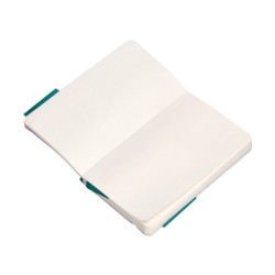 Cuaderno con gomilla antartik notes tapa blanda a6 hojas lisas verde aguamarina 100 hojas 80 gr fsc