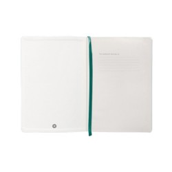 Cuaderno con gomilla antartik notes tapa blanda a5 hojas rayas verde aguamarina 80 hojas 80 gr fsc