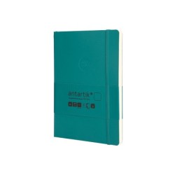 Cuaderno con gomilla antartik notes tapa blanda a5 hojas lisas verde aguamarina 80 hojas 80 gr fsc
