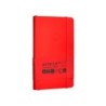 Cuaderno con gomilla antartik notes tapa blanda a6 rayas rojo 100 hojas 80 gr fsc
