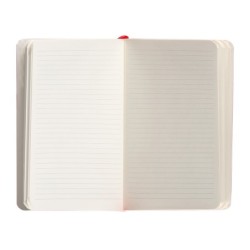Cuaderno con gomilla antartik notes tapa blanda a6 rayas rojo 100 hojas 80 gr fsc