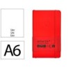 Cuaderno con gomilla antartik notes tapa blanda a6 hojas lisas rojo 100 hojas 80 gr fsc