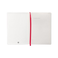 Cuaderno con gomilla antartik notes tapa blanda a5 hojas cuadricula rojo 80 hojas 80 gr fsc