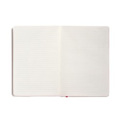 Cuaderno con gomilla antartik notes tapa blanda a5 hojas rayas rojo 80 hojas 80 gr fsc