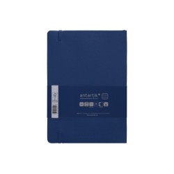 Cuaderno con gomilla antartik notes tapa blanda a5 hojas cuadricula azul marino 80 hojas 80 gr fsc