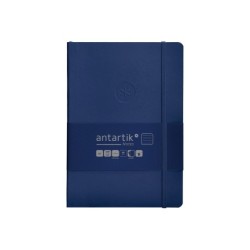 Cuaderno con gomilla antartik notes tapa blanda a5 hojas rayas azul marino 80 hojas 80 gr fsc