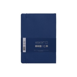 Cuaderno con gomilla antartik notes tapa blanda a5 hojas rayas azul marino 80 hojas 80 gr fsc