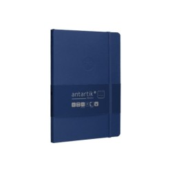 Cuaderno con gomilla antartik notes tapa blanda a5 hojas rayas azul marino 80 hojas 80 gr fsc