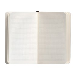 Cuaderno con gomilla antartik notes tapa blanda a6 cuadricula negro 100 hojas 80 gr fsc
