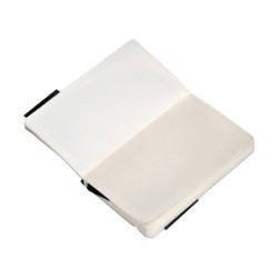 Cuaderno con gomilla antartik notes tapa blanda a6 cuadricula negro 100 hojas 80 gr fsc