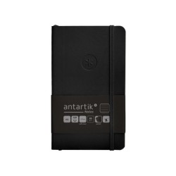 Cuaderno con gomilla antartik notes tapa blanda a6 rayas negro 100 hojas 80 gr fsc