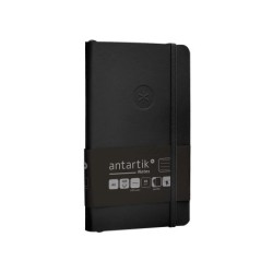 Cuaderno con gomilla antartik notes tapa blanda a6 rayas negro 100 hojas 80 gr fsc