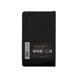 Cuaderno con gomilla antartik notes tapa blanda a6 hojas lisas negro 100 hojas 80 gr fsc