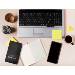 Cuaderno con gomilla antartik notes tapa blanda a6 hojas lisas negro 100 hojas 80 gr fsc