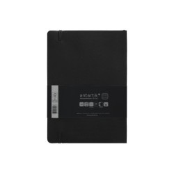 Cuaderno con gomilla antartik notes tapa blanda a5 hojas cuadricula negro 80 hojas 80 gr fsc