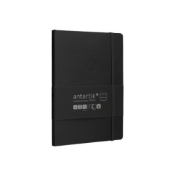Cuaderno con gomilla antartik notes tapa blanda a5 hojas cuadricula negro 80 hojas 80 gr fsc