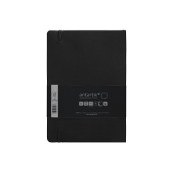 Cuaderno con gomilla antartik notes tapa blanda a5 hojas lisas negro 80 hojas 80 gr fsc