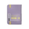 Cuaderno con gomilla antartik notes tapa dura a7 hojas lisas morado y amarillo 80 hojas 80 gr fsc