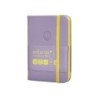 Cuaderno con gomilla antartik notes tapa dura a7 hojas lisas morado y amarillo 80 hojas 80 gr fsc