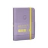 Cuaderno con gomilla antartik notes tapa dura a7 hojas lisas morado y amarillo 80 hojas 80 gr fsc