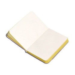 Cuaderno con gomilla antartik notes tapa dura a7 hojas lisas morado y amarillo 80 hojas 80 gr fsc