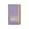 Cuaderno con gomilla antartik notes tapa dura a6 hojas cuadricula morado y amarillo 100 hojas 80 gr fsc