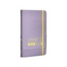 Cuaderno con gomilla antartik notes tapa dura a6 hojas cuadricula morado y amarillo 100 hojas 80 gr fsc