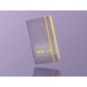Cuaderno con gomilla antartik notes tapa dura a6 hojas cuadricula morado y amarillo 100 hojas 80 gr fsc