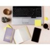 Cuaderno con gomilla antartik notes tapa dura a6 hojas cuadricula morado y amarillo 100 hojas 80 gr fsc