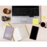 Cuaderno con gomilla antartik notes tapa dura a6 hojas rayas morado y amarillo 100 hojas 80 gr fsc