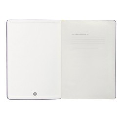 Cuaderno con gomilla antartik notes tapa dura a5 hojas cuadricula morado y amarillo 100 hojas 80 gr fsc