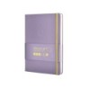 Cuaderno con gomilla antartik notes tapa dura a5 hojas rayas morado y amarillo 100 hojas 80 gr fsc