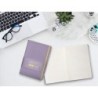 Cuaderno con gomilla antartik notes tapa dura a5 hojas rayas morado y amarillo 100 hojas 80 gr fsc