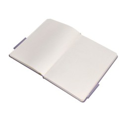 Cuaderno con gomilla antartik notes tapa dura a5 hojas puntos morado y amarillo 100 hojas 80 gr fsc