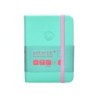 Cuaderno con gomilla antartik notes tapa dura a7 hojas lisas rosa y turquesa 80 hojas 80 gr fsc