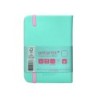 Cuaderno con gomilla antartik notes tapa dura a7 hojas lisas rosa y turquesa 80 hojas 80 gr fsc