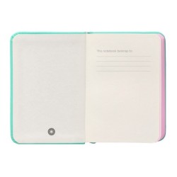 Cuaderno con gomilla antartik notes tapa dura a7 hojas lisas rosa y turquesa 80 hojas 80 gr fsc