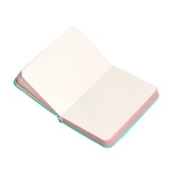 Cuaderno con gomilla antartik notes tapa dura a7 hojas lisas rosa y turquesa 80 hojas 80 gr fsc