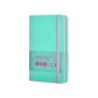 Cuaderno con gomilla antartik notes tapa dura a6 hojas cuadricula rosa y turquesa 100 hojas 80 gr fsc
