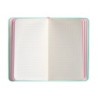 Cuaderno con gomilla antartik notes tapa dura a6 hojas cuadricula rosa y turquesa 100 hojas 80 gr fsc