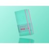 Cuaderno con gomilla antartik notes tapa dura a6 hojas cuadricula rosa y turquesa 100 hojas 80 gr fsc